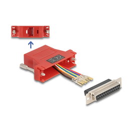 DeLOCK 67118 Adaptador de montaje VGA hembra a RJ-45 Rojo