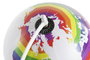 DKD Home Decor Globo Terráqueo LGTBI Blanco y Multicolor en PVC y Metal de 20x18x28 cm