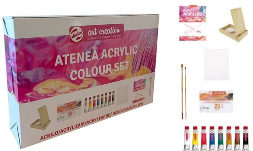 Pintura Acrilica Talens Art Creation Set Caja De Madera (Cuaderno Paso A Paso, Pinceles, Tablillas Y 8 Colores De Acrilico Talens) (Set de 2) Pintura Acrilica Talens Art Creation Set Caja De Madera (Cuaderno Paso A Paso, Pinceles, Tablillas Y 8 Colores De Acrilico Talens) (Set de 2)
