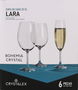 Bohemia Set 6 Copas Cava Cristal 220 cc Colección Lara (4 Cajas)