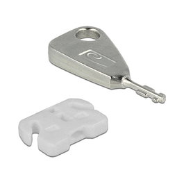 DeLOCK 20648 Bloqueador de puertos USB para USB-A Plata, Blanco