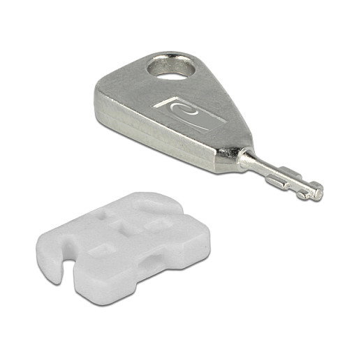 DeLOCK 20648 Bloqueador de puertos USB para USB-A Plata, Blanco DeLOCK 20648 Bloqueador de puertos USB para USB-A Plata, Blanco