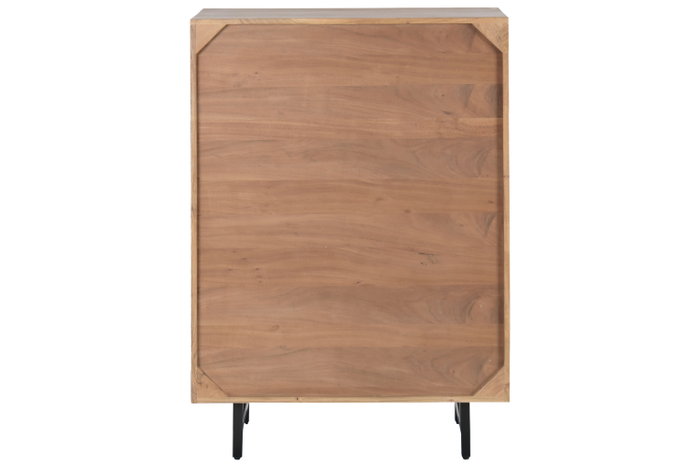 DKD Home Decor Chifonier Espiga de Acacia y Metal Marrón Claro