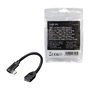 LogiLink Adaptador USB 3.2 Gen2 Type-C C/M 90° a USB-A/F, 10 Gbps, 15W, OTG, negro, 0.2 m