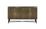 GINER Y COLOMER Aparador 4 Puertas Madera Mango Mármol Bronce 150x40x86 cm