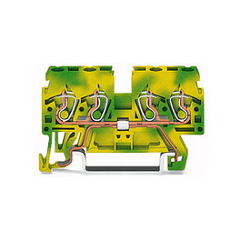 WAGO 870-837 Clema de protección para conductor de protección de 4 conductores, 2,5 mm
