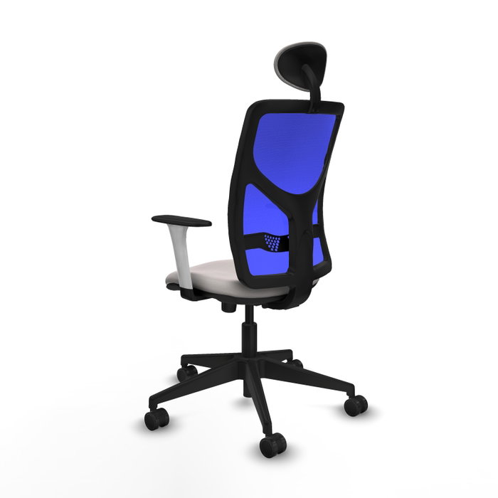PIQUERAS Y CRESPO Silla de oficina Motilla con mecanismo Sincro, Azul y Blanco PIQUERAS Y CRESPO Silla de oficina Motilla con mecanismo Sincro, Azul y Blanco