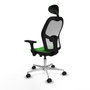 PIQUERAS Y CRESPO Silla de oficina Jorquera con mecanismo Sincro/Traslack Verde y Blanco