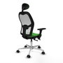 PIQUERAS Y CRESPO Silla de oficina Jorquera con mecanismo Sincro/Traslack Verde y Blanco