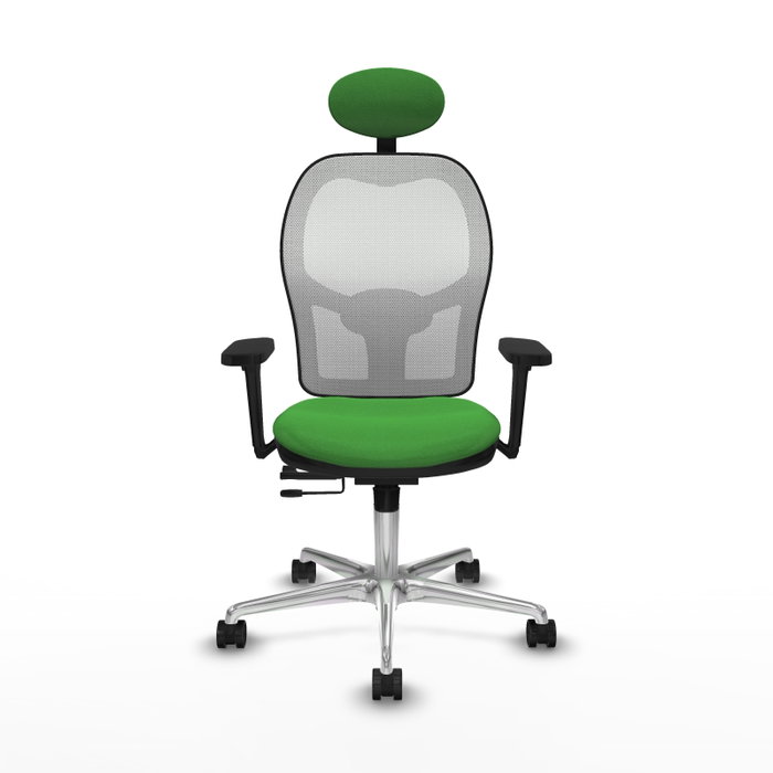 PIQUERAS Y CRESPO Silla de oficina Jorquera con mecanismo Sincro/Traslack Verde y Blanco PIQUERAS Y CRESPO Silla de oficina Jorquera con mecanismo Sincro/Traslack Verde y Blanco