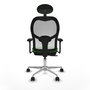 PIQUERAS Y CRESPO Silla de oficina Jorquera con mecanismo Sincro/Traslack Verde y Blanco