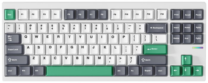 Mchose GX87-A8 Teclado Mecánico Gaming Blanco-Gris Mchose GX87-A8 Teclado Mecánico Gaming Blanco-Gris