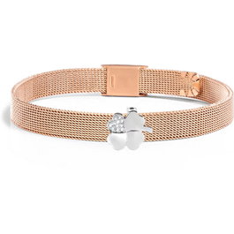 MORELLATO Pulsera Tesori Br Rg PVD con Trébol de 4 Hojas