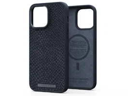 Njord byELEMENTS - Funda con piel de salmón para iPhone 14 Pro Max con MagSafe - Negro - Protección certificada MIL-STD-810H