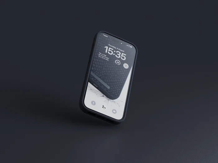 Njord byELEMENTS - Funda con piel de salmón para iPhone 14 Pro Max con MagSafe - Negro - Protección certificada MIL-STD-810H