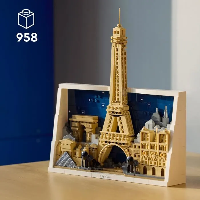 Lego Architecture 21064 París, Ciudad del Amor - Set de Construcción para Adultos - Regalo para Aficionados