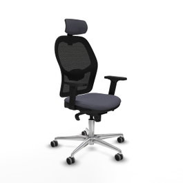 PIQUERAS Y CRESPO Silla de oficina Jorquera Gris oscuro y Negro