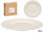 VESSIA Plato de Postre de Porcelana con Relieve de Rombos Blanco 20,5cm