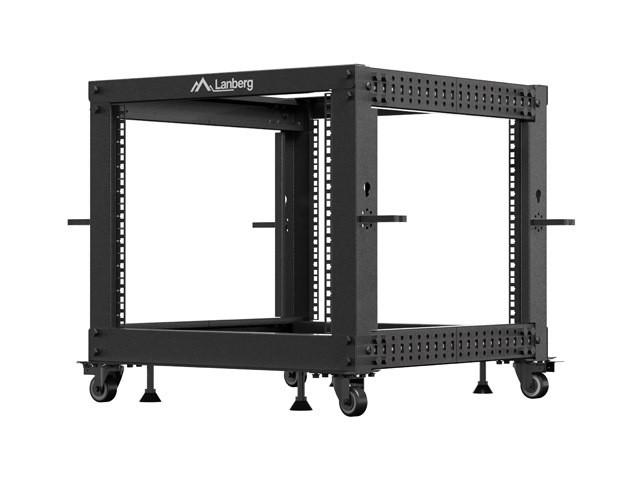 LANBERG Armario Rack Abierto 19 Pulgadas 9U Negro