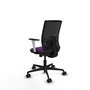 PIQUERAS Y CRESPO Silla de oficina Yunquera con mecanismo Sincro/Traslack, Morado y Negro