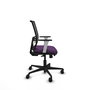 PIQUERAS Y CRESPO Silla de oficina Yunquera con mecanismo Sincro/Traslack, Morado y Negro