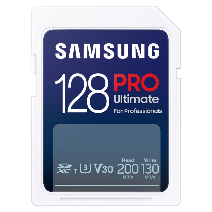 Samsung MB-SY128S 128GB Tarjeta MicroSDXC UHS-I U3 V30 Velocidad 200MB/s Lectura 130MB/s Escritura PRO Ultimate Retail Samsung MB-SY128S 128GB Tarjeta MicroSDXC UHS-I U3 V30 Velocidad 200MB/s Lectura 130MB/s Escritura PRO Ultimate Retail