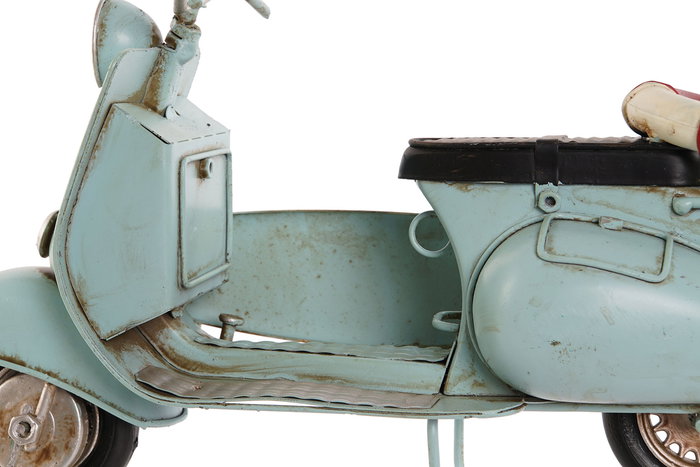 DKD Home Decor Vehículo Decoración Mediterráneo Azul Marino Rojo Metal 11 x 17 x 26.5 cm (3 Unidades)