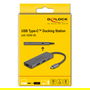 DeLOCK Estación de Acoplamiento Docking Station USB Type-C 8K, HDMI, USB, PD 3.0 100 W, 5 Gbit/s, 7680 x 4320 Pixeles, Plug and Play