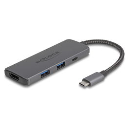 DeLOCK Estación de Acoplamiento Docking Station USB Type-C 8K, HDMI, USB, PD 3.0 100 W, 5 Gbit/s, 7680 x 4320 Pixeles, Plug and Play