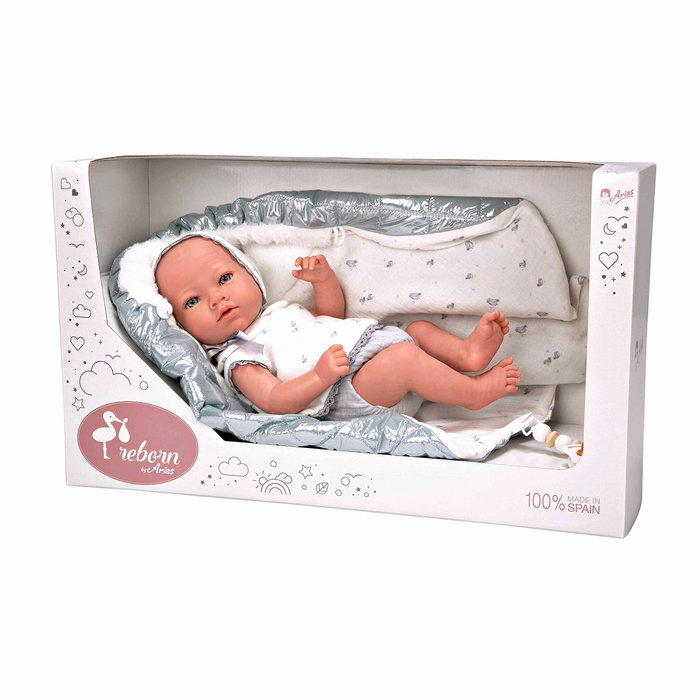 Muñecas Arias Muñeca Reborn Sandra Rosa con Manta de 40 cm Muñecas Arias Muñeca Reborn Sandra Rosa con Manta de 40 cm