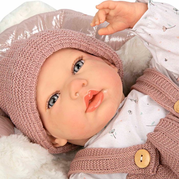 Muñecas Arias Muñeca Reborn Sandra Rosa con Manta de 40 cm Muñecas Arias Muñeca Reborn Sandra Rosa con Manta de 40 cm