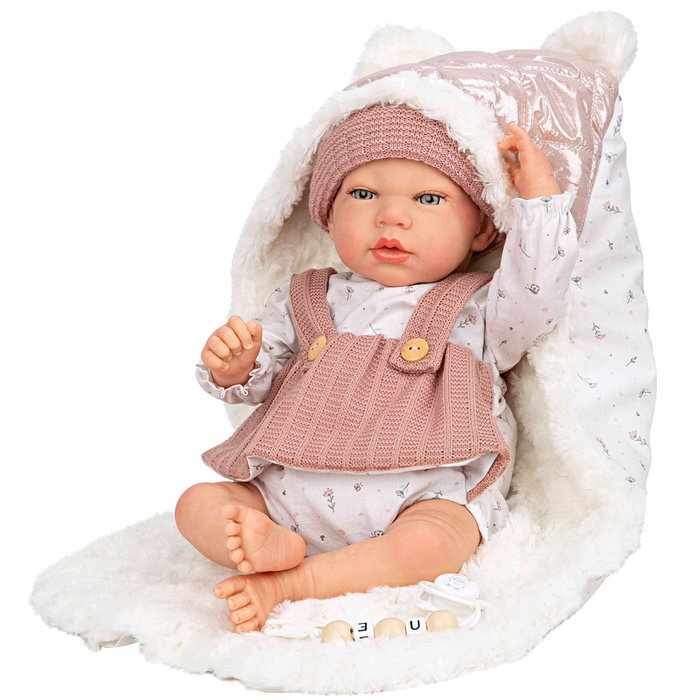 Muñecas Arias Muñeca Reborn Sandra Rosa con Manta de 40 cm Muñecas Arias Muñeca Reborn Sandra Rosa con Manta de 40 cm