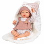 Muñecas Arias Muñeca Reborn Sandra Rosa con Manta de 40 cm
