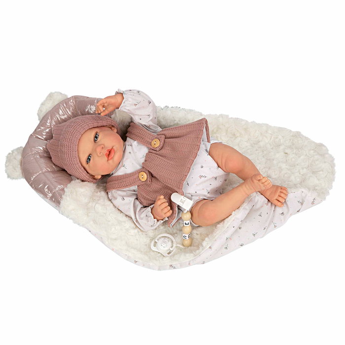 Muñecas Arias Muñeca Reborn Sandra Rosa con Manta de 40 cm Muñecas Arias Muñeca Reborn Sandra Rosa con Manta de 40 cm