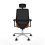 PIQUERAS Y CRESPO Silla de oficina Mardos Naranja y Negro