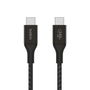 Belkin CAB015bt1MBK Cable USB-C a USB-C 1m (240W) Carga Rápida Doble Trenzado Negro