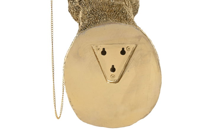 DKD Home Decor Escultura de Pared Liebre Dorado en Resina