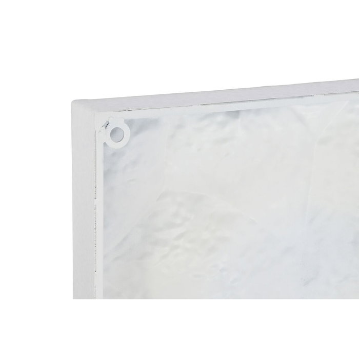 DKD Home Decor Set de 2 Cuadros Abeto MDF con Relieve Blanco 58,5x92,5 cm