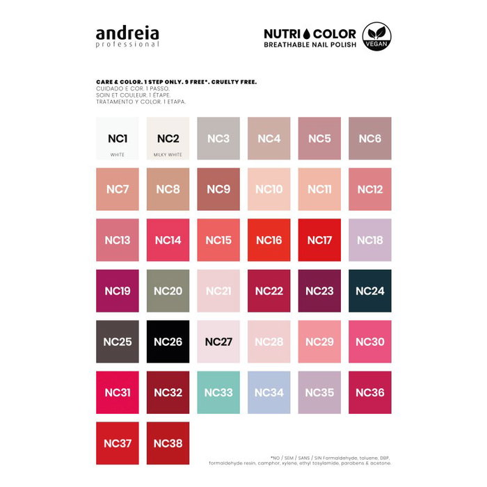 Andreia Nutri Color NC 13 Esmalte de Uñas Fortalecedor y Nutritivo 10,5 ml Andreia Nutri Color NC 13 Esmalte de Uñas Fortalecedor y Nutritivo 10,5 ml