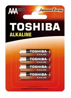 Toshiba LR03GCA BP-4C Pilas Alcalinas AAA 1.5V - Pack de 4 Unidades - Baterías de un solo uso - Batería LR03 - Multicolor
