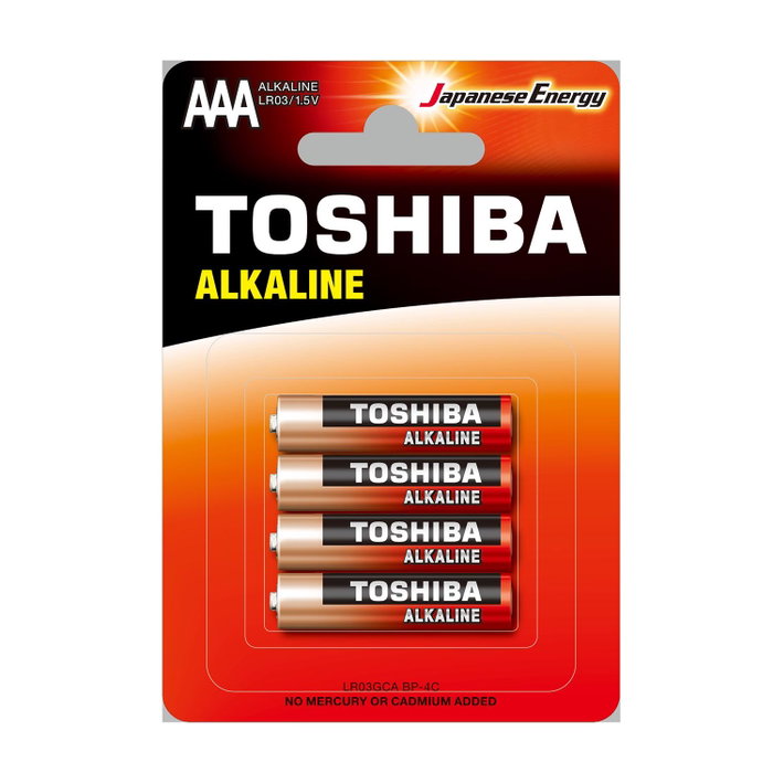Toshiba Pack de 4 pilas alcalinas AAA LR03 1.5V Toshiba Pack de 4 pilas alcalinas AAA LR03 1.5V
