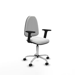PIQUERAS Y CRESPO Silla de oficina Aýna Blanca con Base Cromada