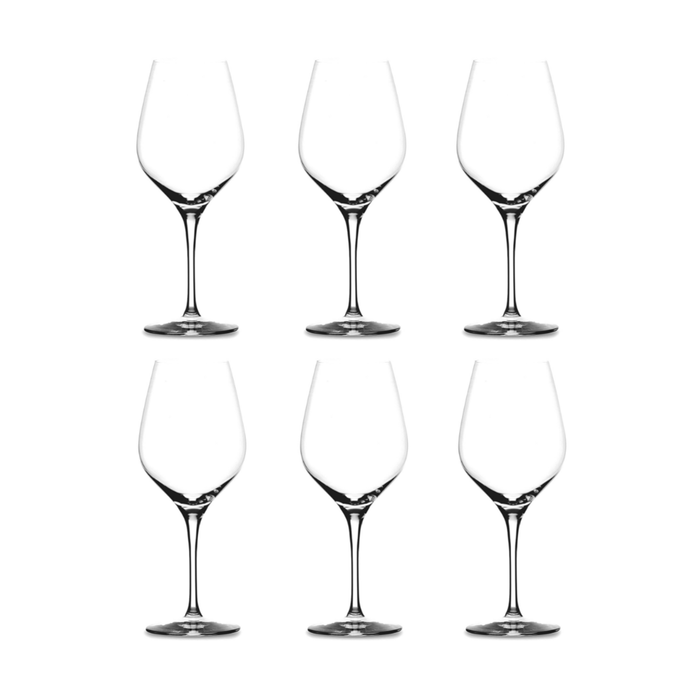 Summa ELBA Copa de Mesa de Cristal - 35 cl / 203.5 mm Alto x 80 mm Diámetro - Borde Fino (Set de 6)