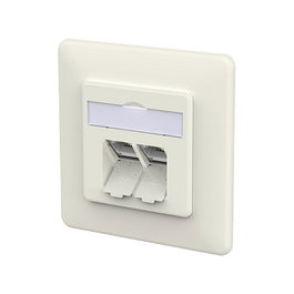 METZ CONNECT Conector Anschlussdose E-DAT C6A LSA++ 2x RJ-45 Blanco (Ref. 130E381002-I)