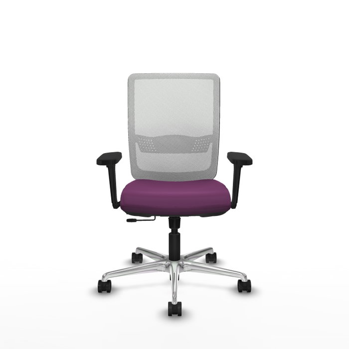 PIQUERAS Y CRESPO Silla de oficina Haches Morada y Blanca con mecanismo Sincro/Traslack PIQUERAS Y CRESPO Silla de oficina Haches Morada y Blanca con mecanismo Sincro/Traslack
