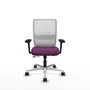 PIQUERAS Y CRESPO Silla de oficina Haches Morada y Blanca con mecanismo Sincro/Traslack