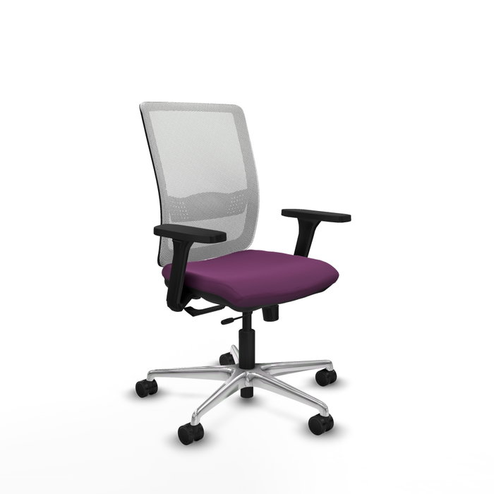 PIQUERAS Y CRESPO Silla de oficina Haches Morada y Blanca con mecanismo Sincro/Traslack PIQUERAS Y CRESPO Silla de oficina Haches Morada y Blanca con mecanismo Sincro/Traslack