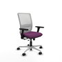 PIQUERAS Y CRESPO Silla de oficina Haches Morada y Blanca con mecanismo Sincro/Traslack