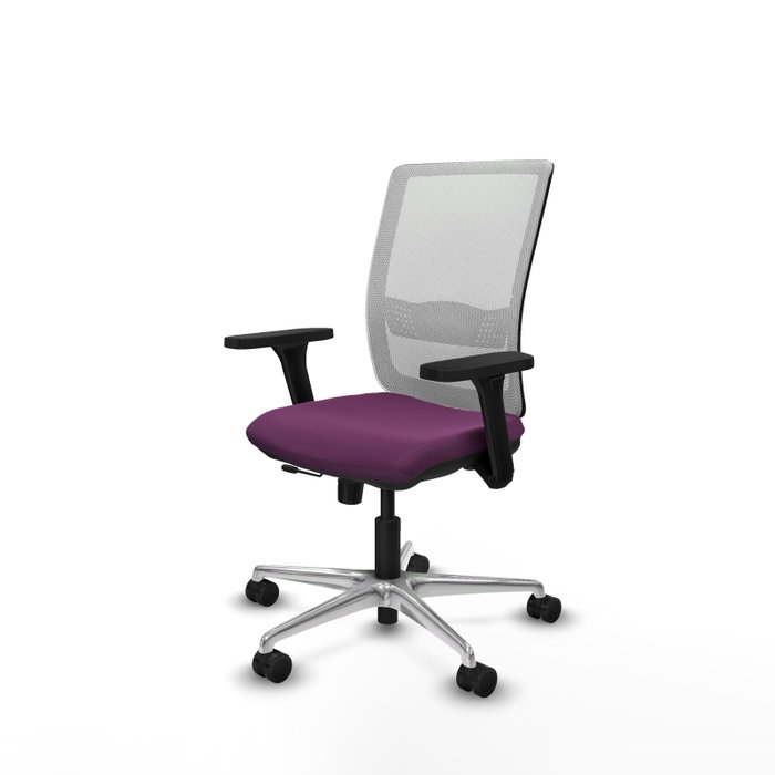 PIQUERAS Y CRESPO Silla de oficina Haches Morada y Blanca con mecanismo Sincro/Traslack PIQUERAS Y CRESPO Silla de oficina Haches Morada y Blanca con mecanismo Sincro/Traslack