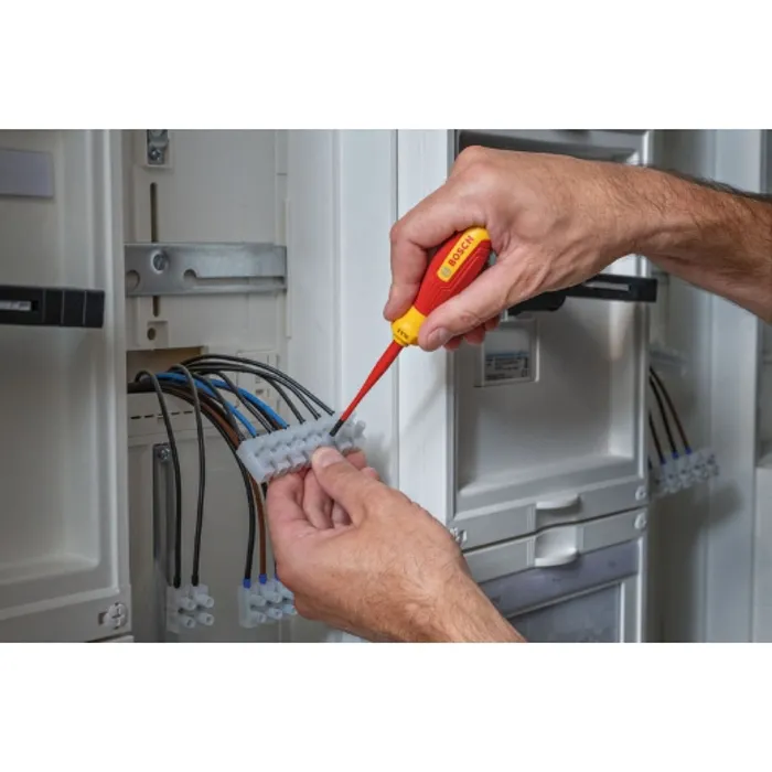 Bosch Destornillador VDE SL3.5x75 Aislado hasta 1000V Mango ergonómico Punta plana